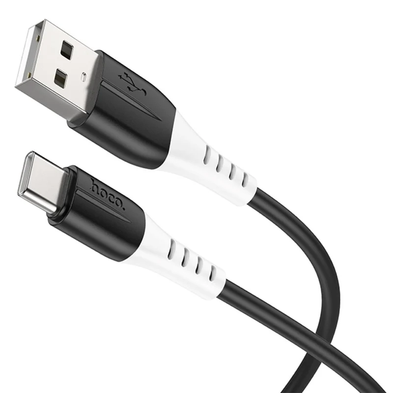 Hoco X82 Type-c Silicone Charging Data Cable Black