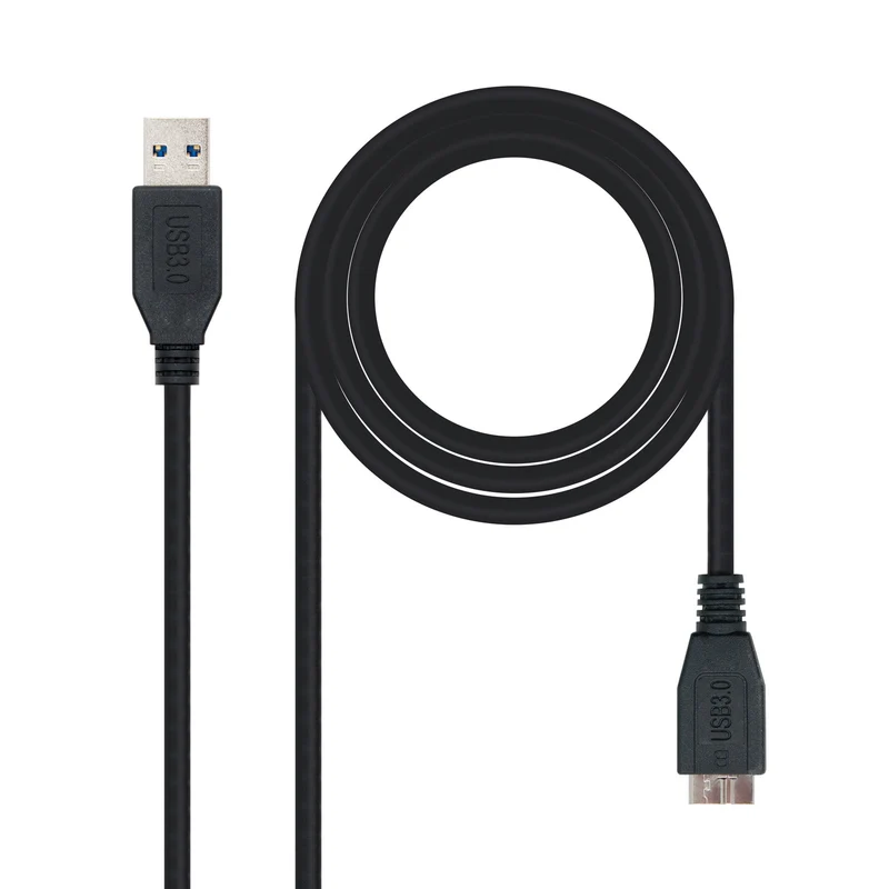 Cable USB - Nanocable 10.01.1101-BK, USB 3.2, Usb-a, Negro