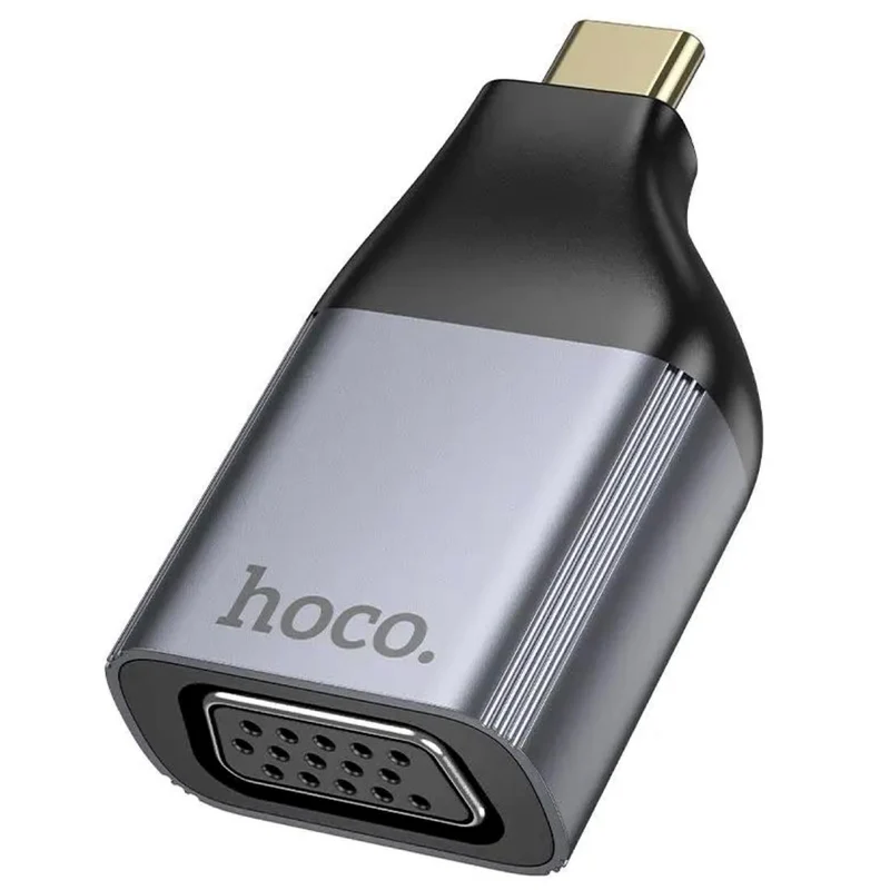 Adaptador USB-C A Vga Hoco Ua34 Gris Metal