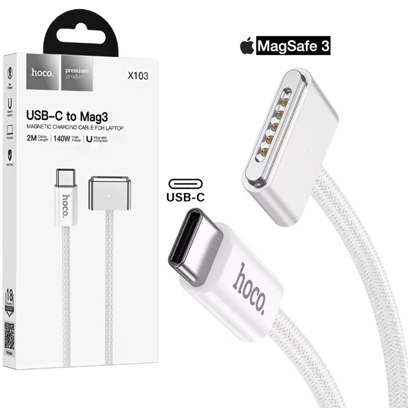 Hoco X103 Cable USB-C A Magsafe 3 140W Y 2 Metros