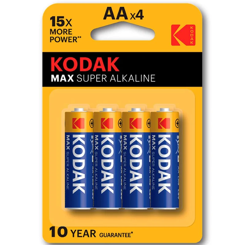 Kodak Alcalina Max Aa Lr6 1.5V/ Blister 4 Pilas