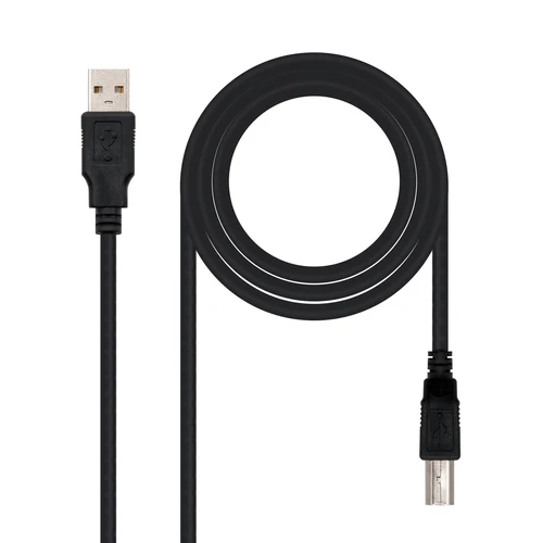 Cable USB 2.0 Impresora, Tipo A/m-b/m 1M Negro Nanocable