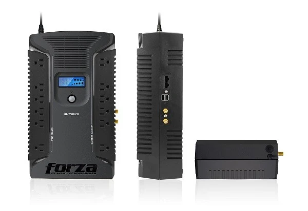 No Break FORZA HT-750LCD, 750 VA, 360 W, Negro