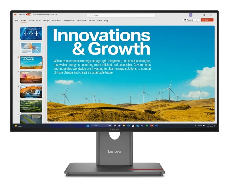 Monitor LENOVO 64B1GAR1LA LED IPS 23.8", 2560 x 1440 QHD (2K), G-Sync/FreeSync, 120Hz, DisplayPort/HDMI/USB-C, Negro