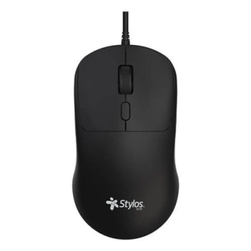 Mouse Stylos STPMOA8B USB, Negro