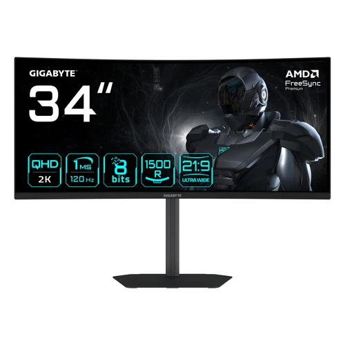 Monitor Gamer Gigabyte GS34WQCA LED VA Curvo 34", 3440 x 1440 UltraWide QHD, 120Hz, HDMI
