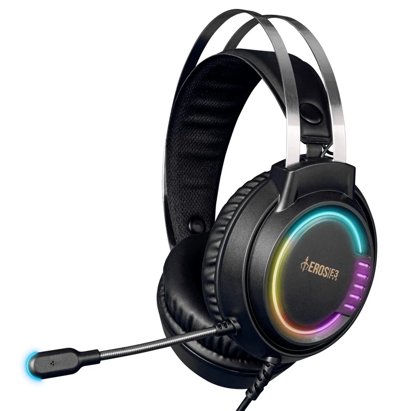 Headset Gamer Gamdias GD-EROS E3 Stereo RGB, USB + 3.5mm