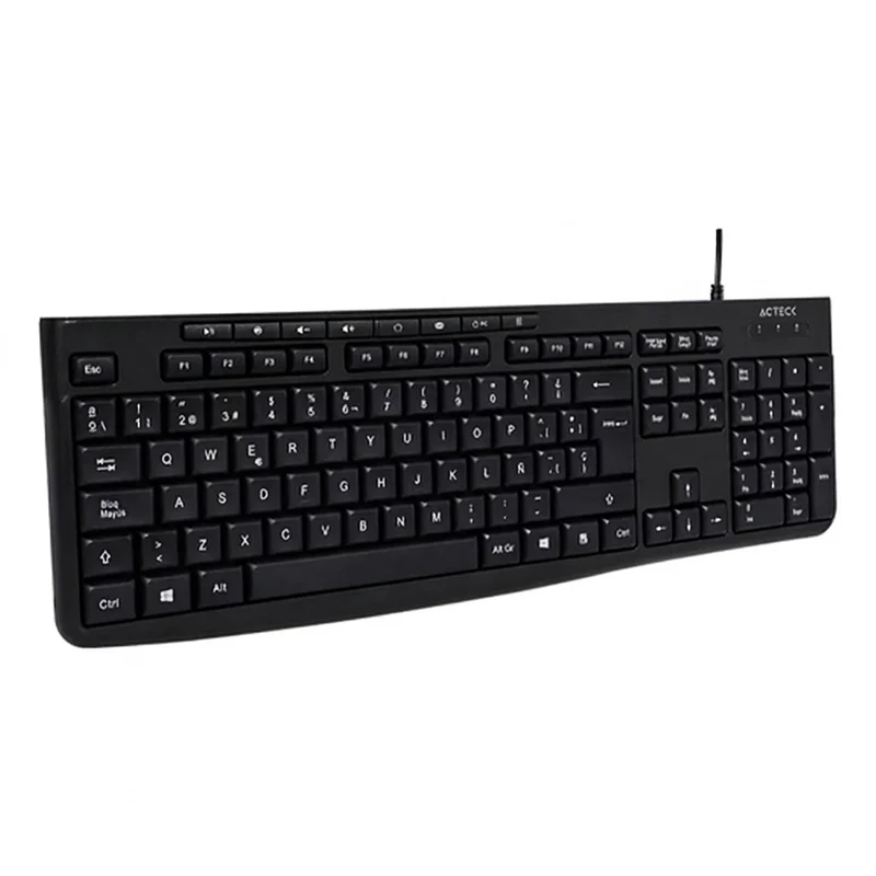 Teclado Acteck AC-940146 Inspire Prime TA222 Membrana Multimedia, Negro