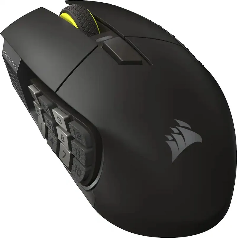 Mouse Corsair CH-9314014-WW Scimitar Elite, Wireless, Gris Metalico