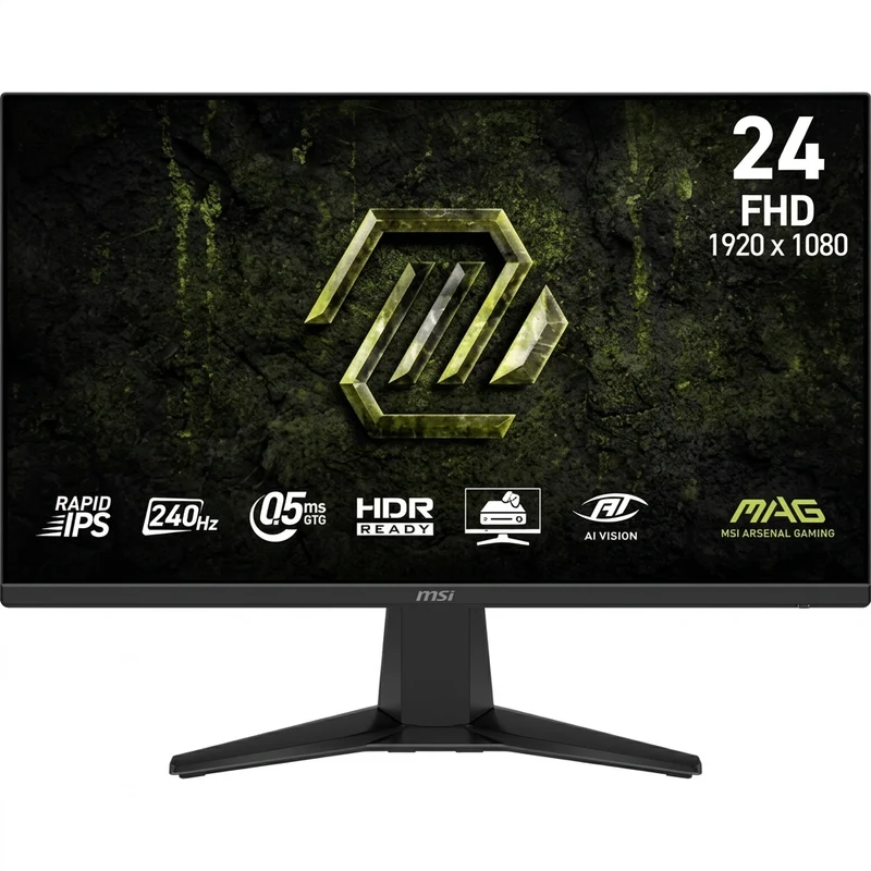 Monitor Gamer MSI MAG 245F X24 LED IPS Plano 23.8", 1920 x 1080 Full HD, G-Sync/FreeSync/Adaptive-Sync, 240 Hz, HDMI/DisplayPort, Negro