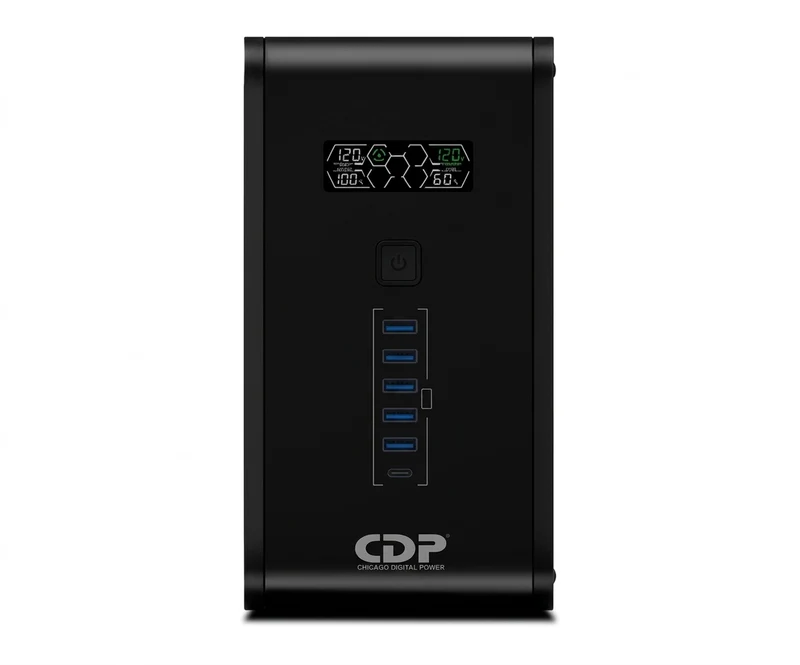 No Break CDP R-SMART 1010, 1000 VA, 500 W, Negro