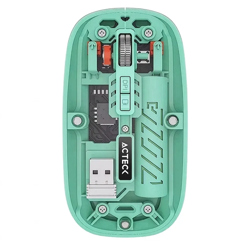 Mouse ACTECK Aero One MI455V Inalámbrico, 3200 DPI, 2.4 GHz/Bluetooth 5.2, Verde
