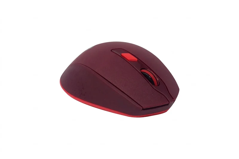 Mouse Naceb Technology NA-0119R Curvo, Rojo