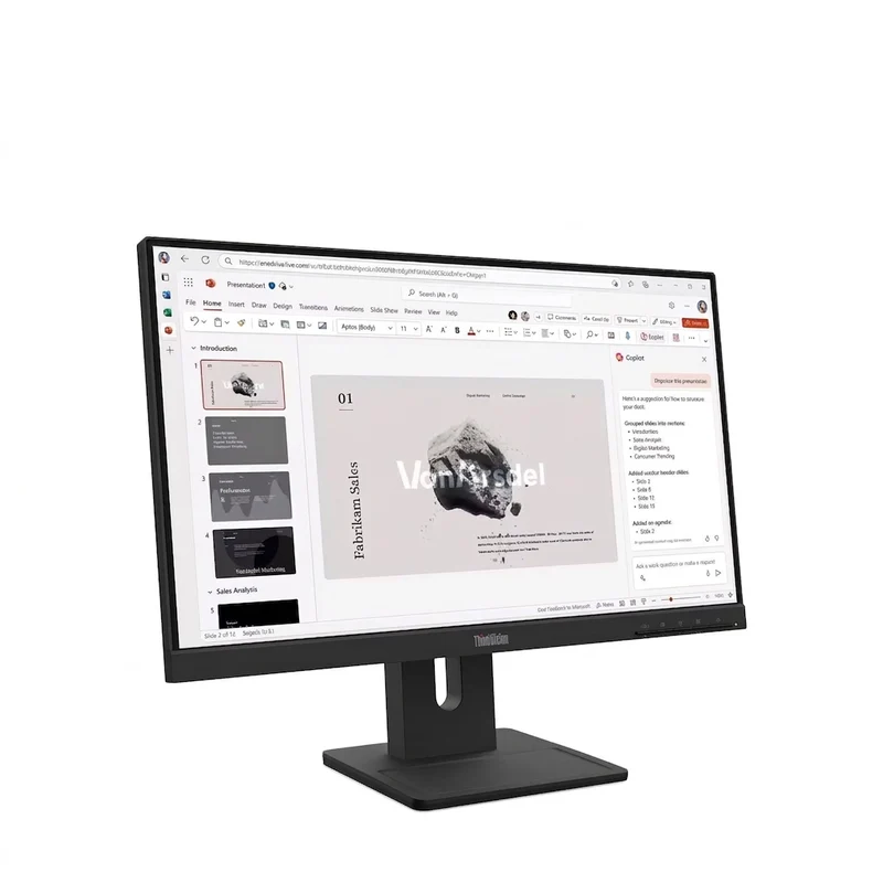 Monitor LENOVO ThinkVision E22-40 IPS 21.5", 100 Hz, HDMI/VGA, Negro