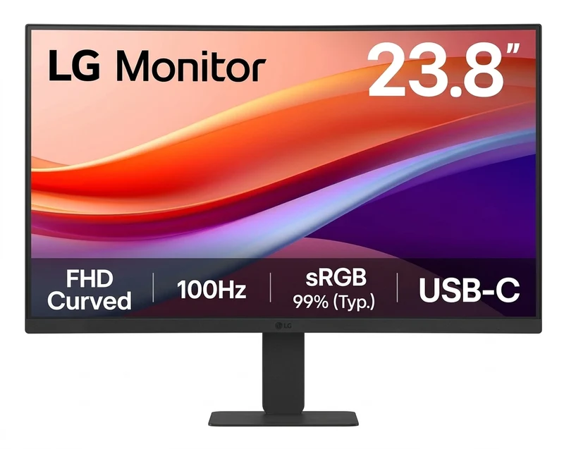 Monitor LG 24U421A-B LED VA Curvo 24", 1920 x 1080 Full HD, 100 Hz, HDMI, Negro