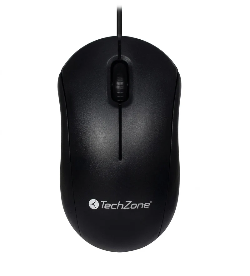 Mouse TECHZONE TZMOU01 Alámbrico, 1000 DPI, USB, Negro