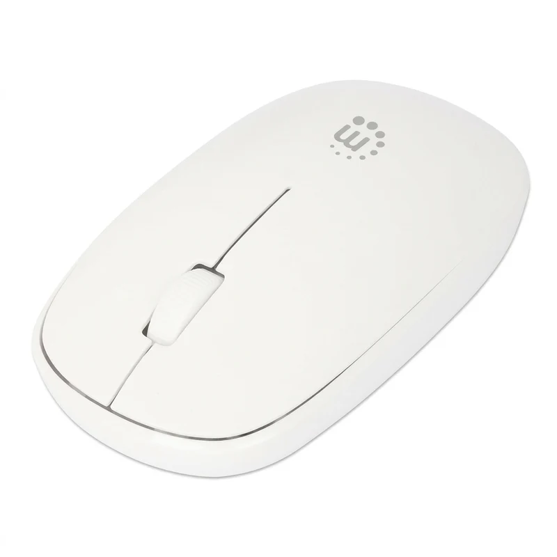 Mouse MANHATTAN 190329 Optico Inalambrico, Blanco
