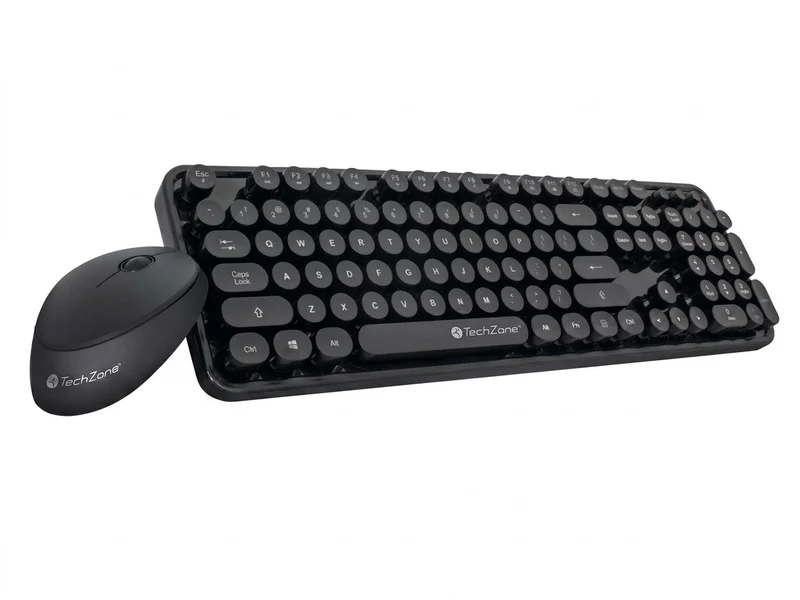 Kit Teclado y Mouse TECHZONE TZ19COMB01-INA Óptico Inalámbrico, USB, Negro