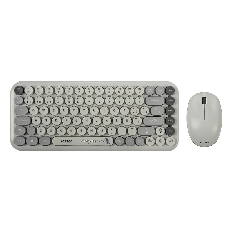 Kit Teclado y Mouse ACTECK MK480 Inalámbrico 2.4GHz, Gris