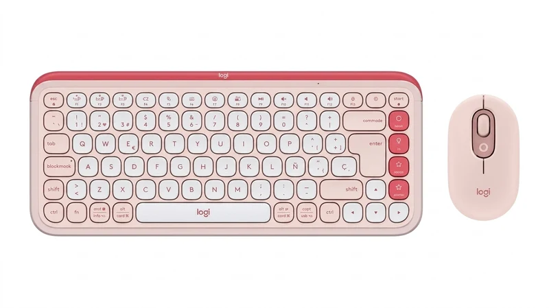Kit Teclado y Mouse LOGITECH POP Bluetooth, Rosa
