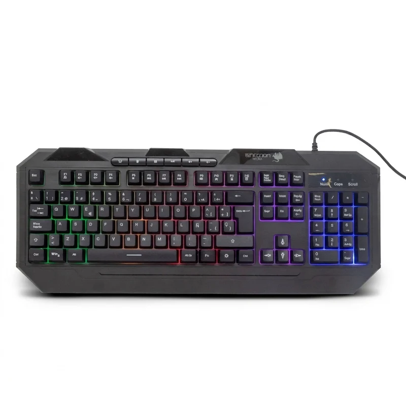 Teclado Gamer NECNON NGK-HYDRA LED, Negro