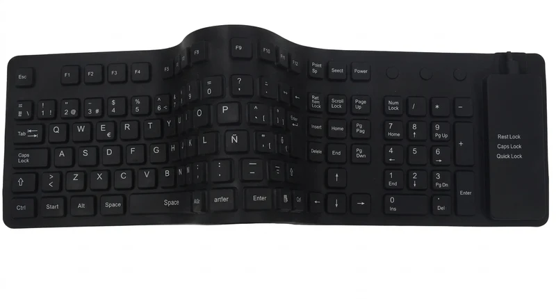 Teclado BROBOTIX 801935, USB, Negro