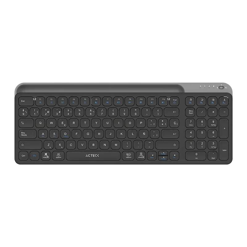 Teclado ACTECK TI747 Inalámbrico, Bluetooth 5.1/2.4 MHz, Negro