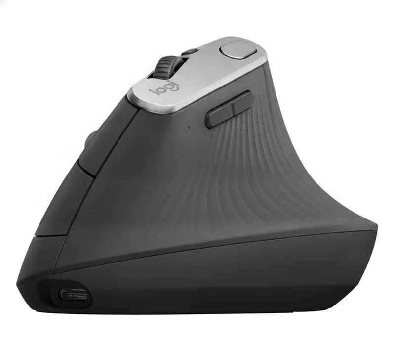 Mouse LOGITECH MX VERTICAL, USB-C, Negro