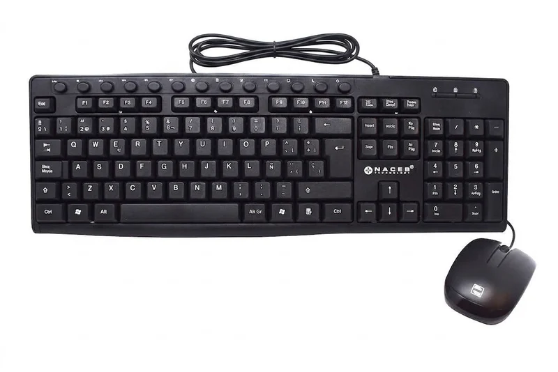 Kit Teclado y Mouse Naceb Technology NA-112N, Negro