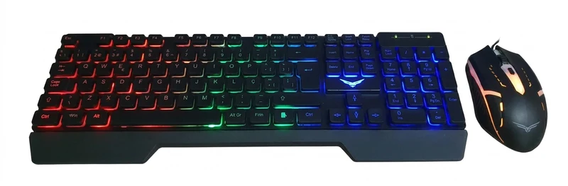 Kit Teclado y Mouse Gamer Naceb Technology Fallen, Negro