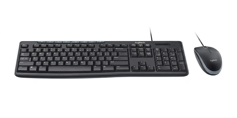 Kit Teclado y Mouse LOGITECH MK200, 1000 DPI, Negro
