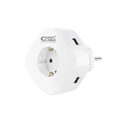 Cargador USB Nanocable Con Enchufe Integrado