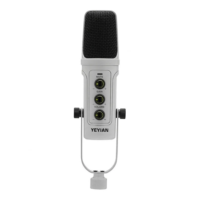 Micrófono Condensador Yeyian YSA-UCHQ-02, USB, Blanco