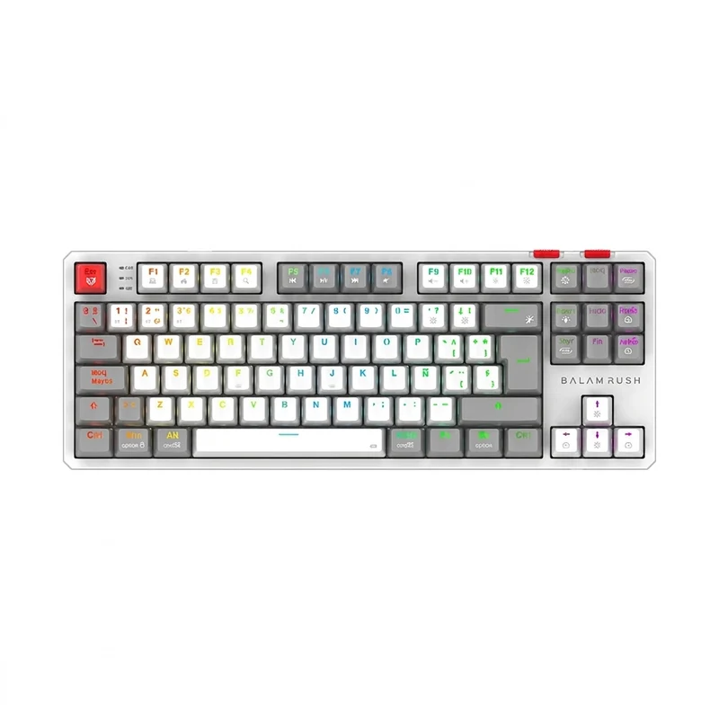 Teclado Gamer Balam Rush GK990, Blanco