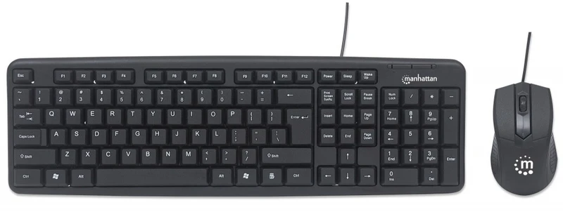 Teclado Y Mouse, Manhattan, 178464, Optico Usb Cableado, Combo