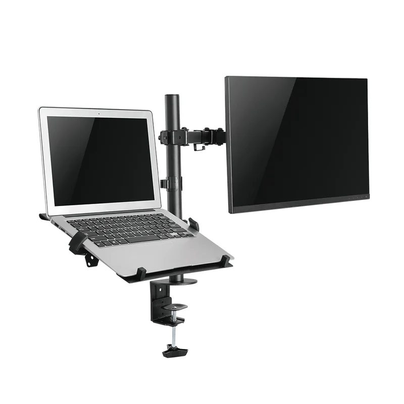 Soporte Brazo Doble para Portátil y Monitor en Acero Pro