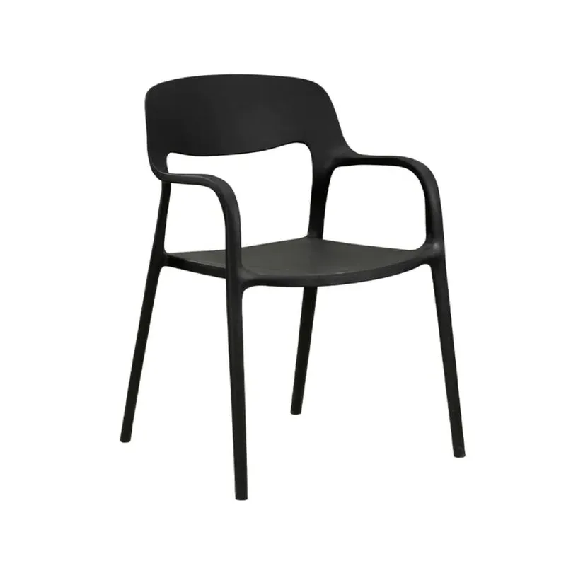 Silla de Cafetería Vita Con Brazo Negra