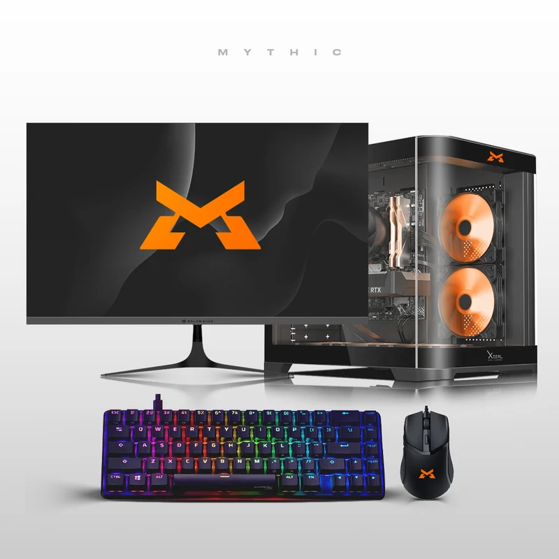 Kit PC Gamer + Monitor Mythic PC Gamer GeForce RTX™ 5060 Ti, Intel® Core™ Ultra 9 285K, 24GB DDR5 RAM, 1TB SSD M.2 Mythic SSD, Windows 11, MTX-26-5656042 Monitor Gamer Balam Rush Cosmos Edge MCE245P LED 24.5", 1920x1080 Full HD, G-Sync/FreeSync, 2...