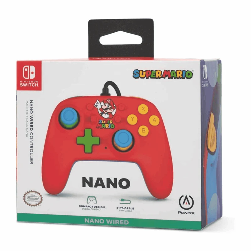 Mando Wired Controller Nano Mario para Nintendo Switch