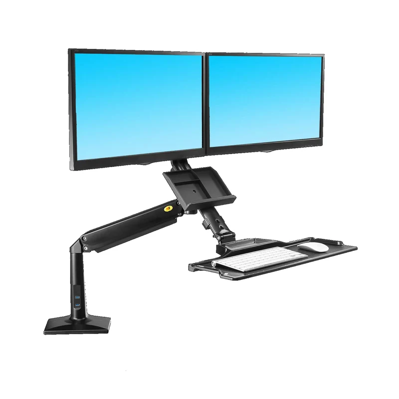 Soporte Brazo Monitor Doble Sit-Stand