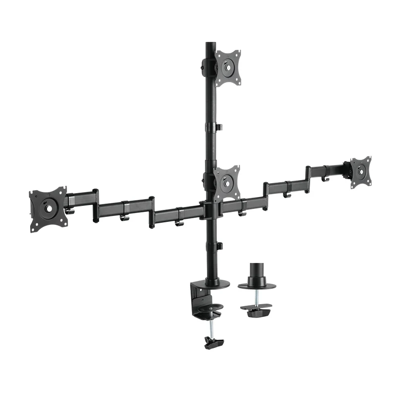 Soporte Brazo Monitor Cuádruple hasta 27" 3+1