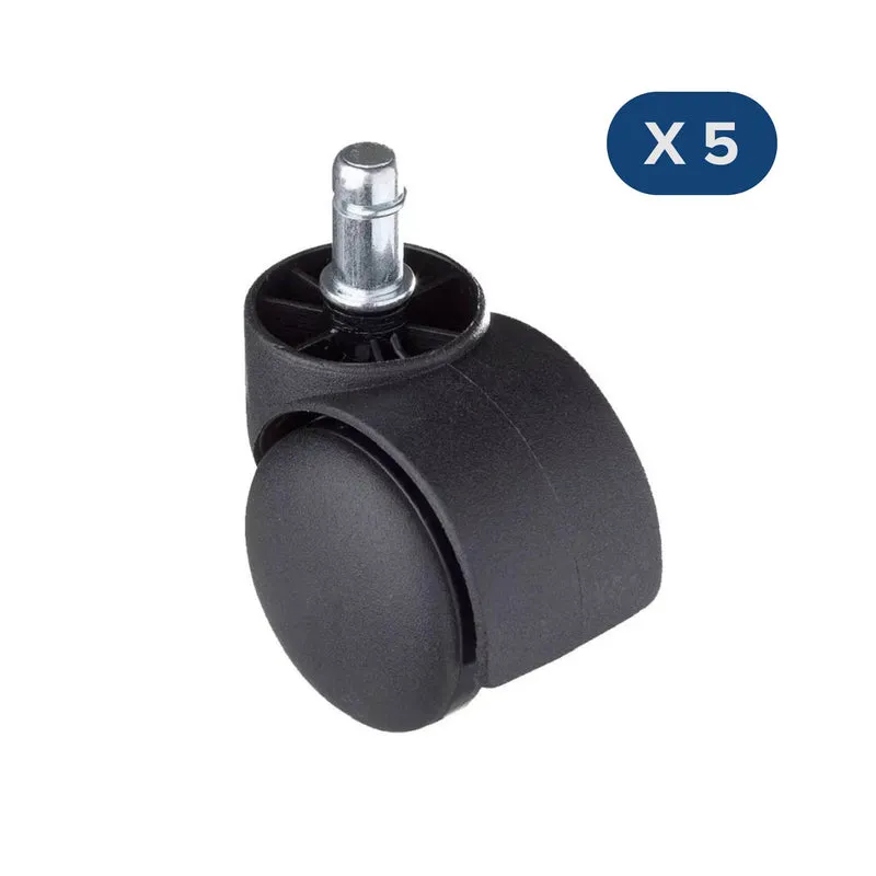 Juego de 5 Rodachinas Nylon 50mm Eco