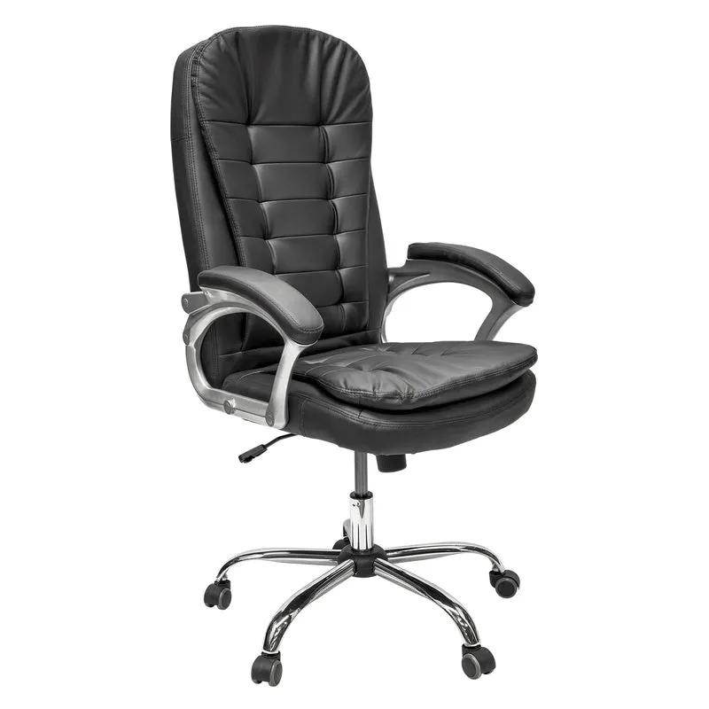 Silla de Oficina Presidente de Cuero Sintético