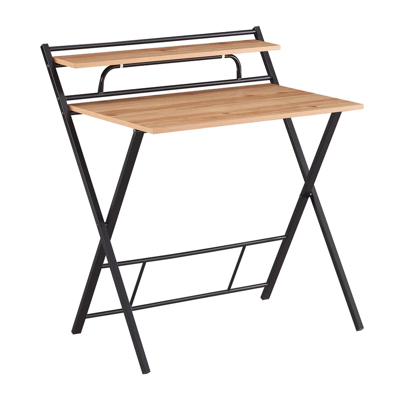 Escritorio Plegable Tripoli con Repisa Negro