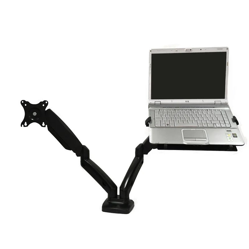 Soporte Brazo Flexigas Doble para Portátil y Monitor