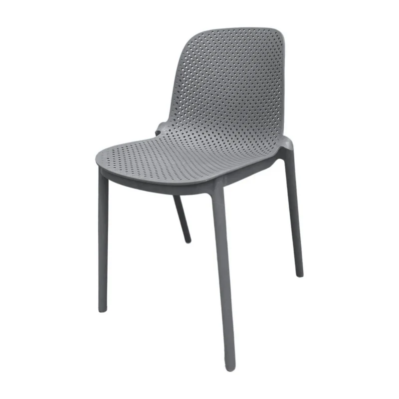 Silla Plástica Vera Gris Oscuro